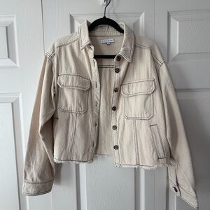 Miou Muse  Cream Jean Jacket
Size M 
Excellent condition 
Smoke free home